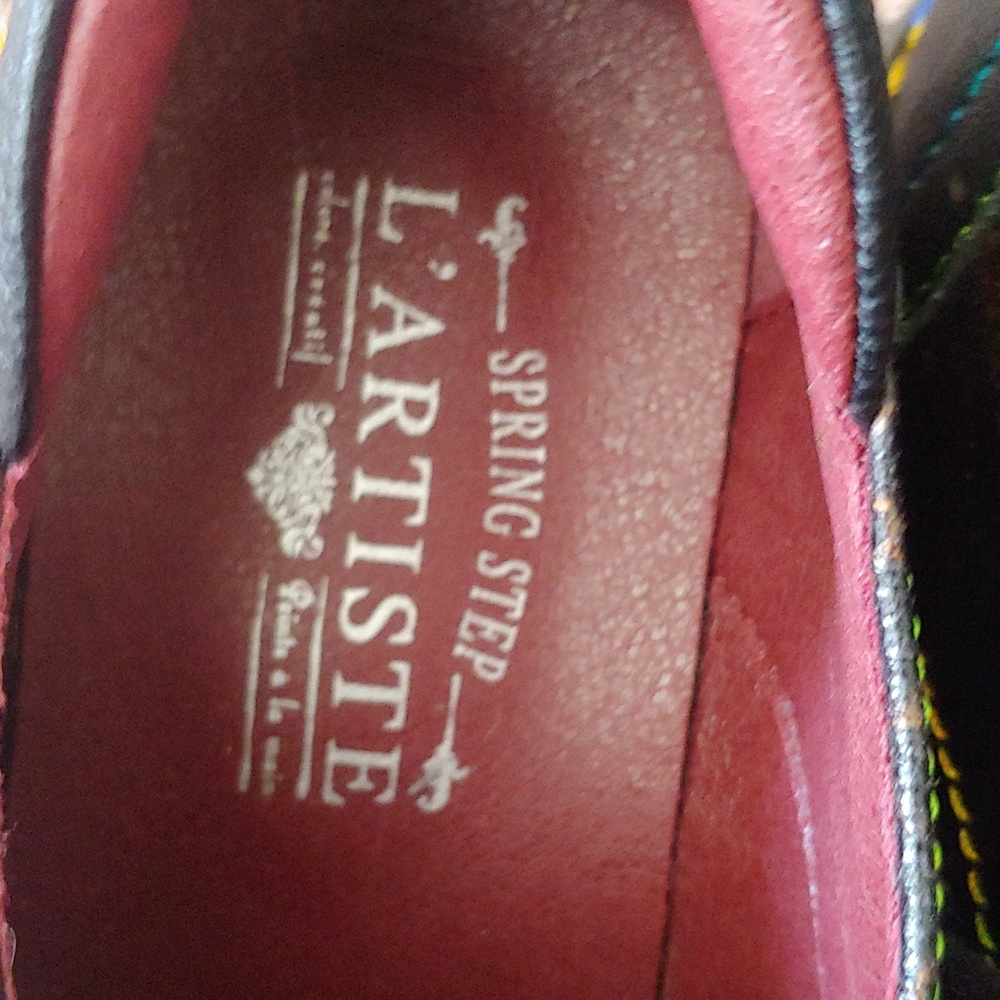 L’Artiste Leather Oxford Shoes |‎ EU 39 | Multicolor Stitching - Picture 3 of 7